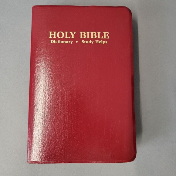 The Holy Bible KJV Old & New Testament Book Red 1989 Words Of Christ In Red - Picture 2 of 15